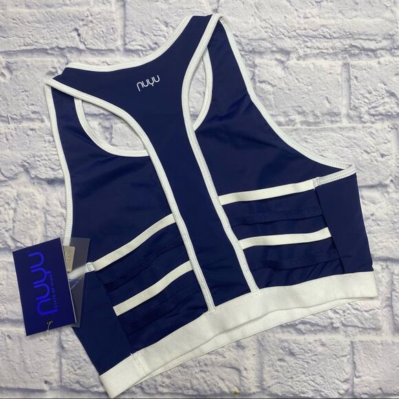 NEW NUYU University of Michigan Wolverines Halter Sports Top in Navy - Picture 4 of 5